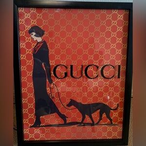 Framed glass wall art